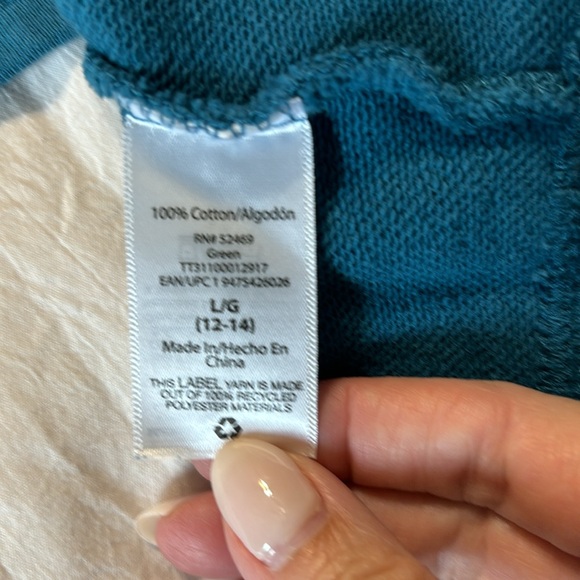 Time and Tru Teal Balloon Sleeved Sweatshirt Size L - Picture 7 of 10